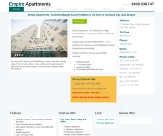 Empire21.co.nz(Empire Budget Apartments accommodation) Screenshot