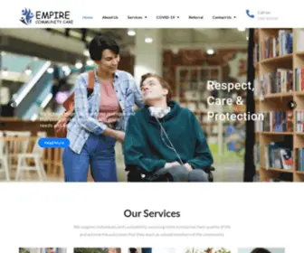 Empirecommunitycare.com.au(NDIS Service Provider) Screenshot