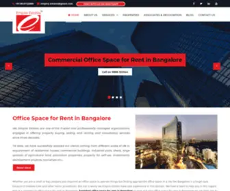 Empireestates.in(Furnished Office Space for Rent in Bangalore) Screenshot