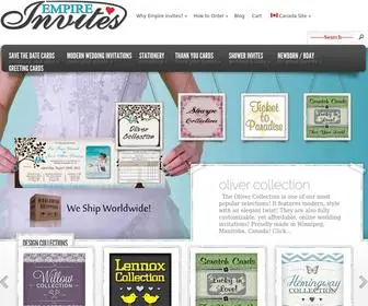 Empireinvites.ca(Online Winnipeg Wedding Invitations Canada) Screenshot