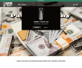 Empirerolling.com(Home to Empire Rolling's signature $100 dollar bill rolling papers. Empire Rolling) Screenshot
