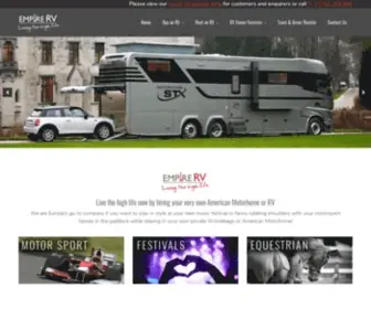 Empirerv.co.uk(American Motorhome Hire and RVs for sale) Screenshot