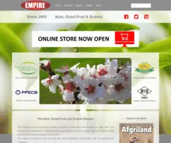 Empiresa.co.za(Nuts, Dried Fruit and Snacks Importer and Exporter) Screenshot