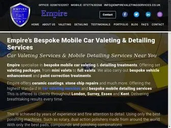 Empirevaletingservices.co.uk(Bespoke Mobile Car Valeting & Detailing Treatments) Screenshot