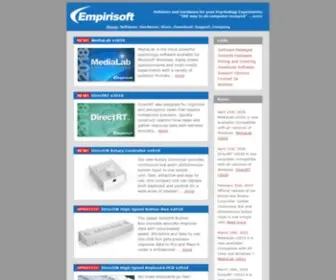 Empirisoft.com(MediaLab and DirectRT Psychology Software and DirectIN Response Hardware) Screenshot