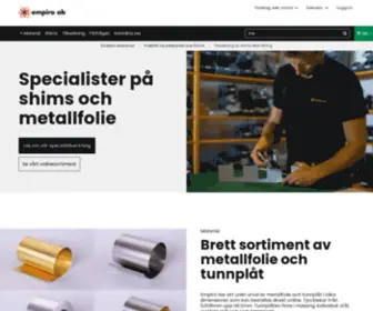 Empiro.se(Shims, metallfolie & tunnplåt) Screenshot