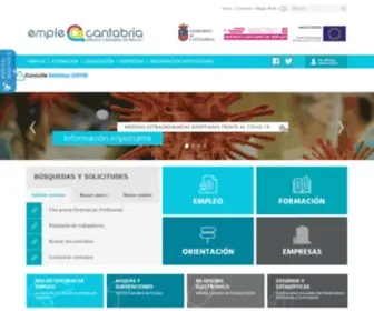 Empleacantabria.es(Página oficial del Servicio Cántabro de Empleo) Screenshot