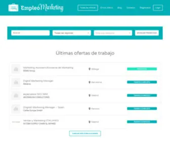 Empleomarketing.com(La página de ofertas de trabajo especializada en empleos de Marketing Online) Screenshot