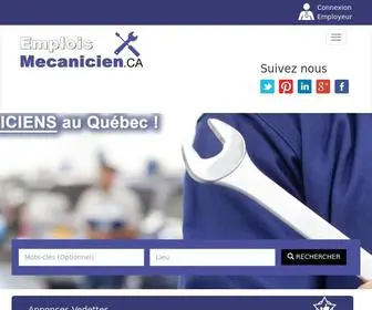 Emploismecanicien.ca(1er site des emplois mécanicien au Québec) Screenshot