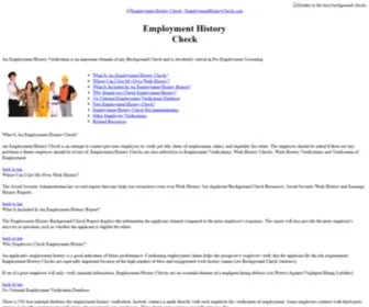 Employmenthistorycheck.com(Employment History Check) Screenshot