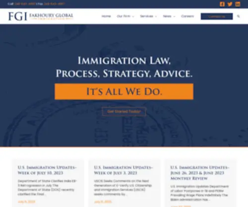 Employmentimmigration.com(Fakhoury Law Group) Screenshot