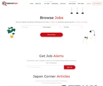 Employmentjapan.com(Tech Jobs in Japan and Japanese bilingual jobs worldwide) Screenshot