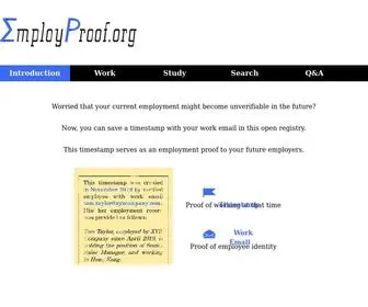 Employproof.org(Employment verification) Screenshot