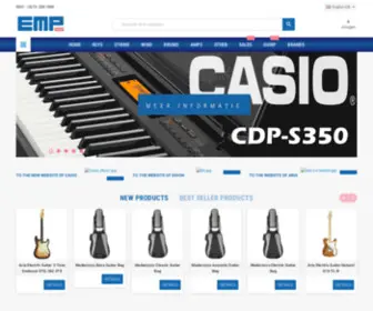 Empmusic.nl(EMP Music Importeur/groothandel in muziekinstrumenten) Screenshot