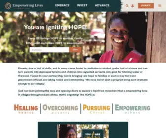 Empoweringlives.org(Empowering Lives International) Screenshot