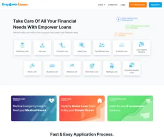 Empowerloans.in(Instantly Apply for any kind of loans online via Empower Loans) Screenshot