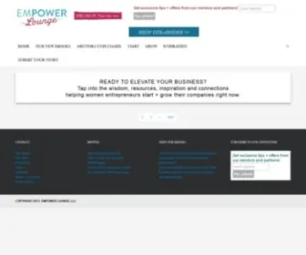 Empowerlounge.com(Tips from successful women entrepreneurs on how to start and grow a small business) Screenshot