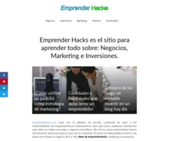 Emprenderhacks.com(EmprenderHacks Negocios por internet y Marketing Digital) Screenshot