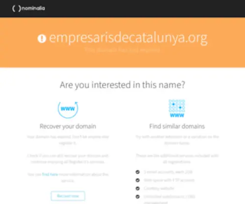 Empresarisdecatalunya.org(Dit domein kan te koop zijn) Screenshot