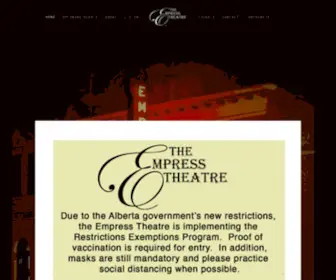 Empresstheatre.ab.ca(Empresstheatre) Screenshot