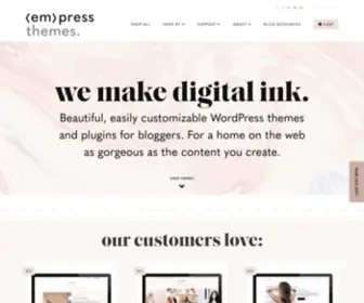 Empressthemes.com(Our WordPress themes and plugins help you create a design for your lifestyle blog) Screenshot