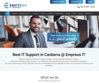 Empreusitsupport.com.au(IT Support Canberra) Screenshot