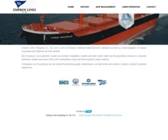 Emproslines.com(Empros Lines Shipping Co) Screenshot