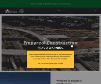 Empyreal.co.za(Empyreal Construction) Screenshot