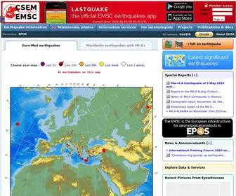 EMSC-Csem.org(Earthquakes today) Screenshot