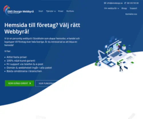 Emsdesign.se(Hemsida företag) Screenshot