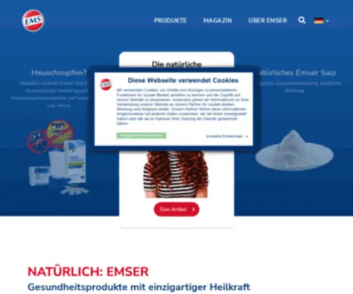 Emser.ch(Gesundheitsprodukte mit natürlichem emser salz) Screenshot