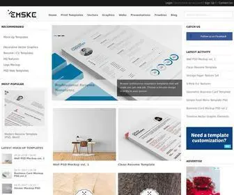 Emske.com(Free and premium graphics & mockup templates. We provide digital products such as) Screenshot