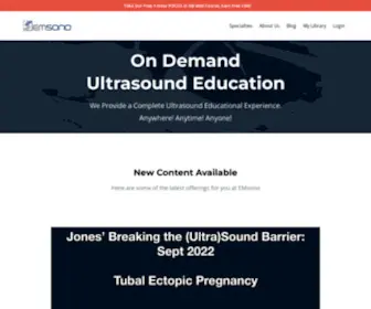 Emsono.com(Online Emergency Medicine Ultrasound Education by Emsono) Screenshot