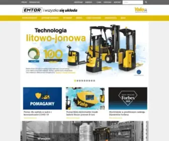 Emtor.pl(Emtor to polski dystrybutor wózków widłowych marki Yale ➤ Wózki jezdniowe podnośnikowe) Screenshot
