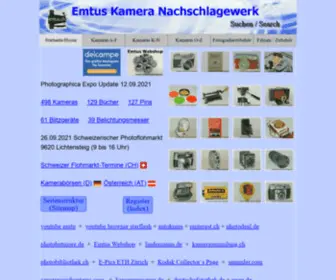 Emtus.ch(Emtus Kamera Nachschlagewerk) Screenshot