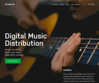 Emubands.com(EmuBands. Digital music distribution service EmuBands) Screenshot