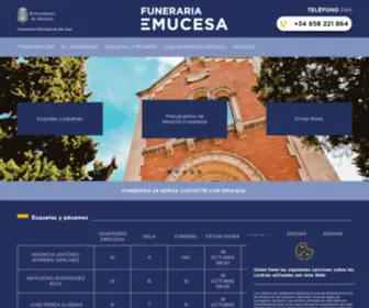 Emucesa.es(Funeraria, tanatorio y cementerio de Granada) Screenshot
