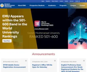 Emu.edu.tr(Cyprus Eastern Mediterranean University) Screenshot
