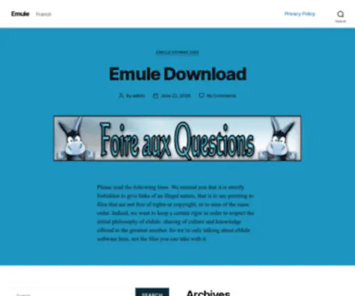 Emule-French.org(Bienvenue sur la F.A.Q) Screenshot