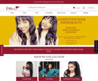 Emwigs.com(EM Wigs Online Store) Screenshot