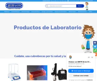 Emyr.com.mx(Productos de Laboratorio) Screenshot