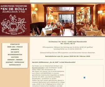 EN-DE-Hoell.eu(Restaurant EN DE HÖLL) Screenshot