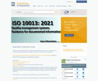 EN-Standard.eu(European and International standards online store ) Screenshot