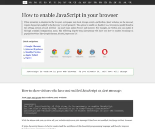 Enable-Javascript.net(Enable Javascript) Screenshot