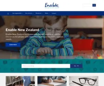 Enable.co.nz(Health and disability support resources) Screenshot