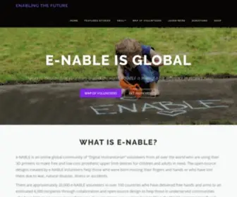 Enablingthefuture.org(A Global Network Of Passionate Volunteers Using 3D Printing To Give The World A "Helping Hand.") Screenshot