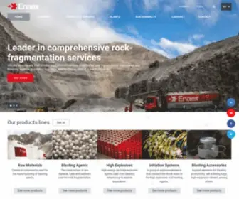 Enaex.com(Líderes en explosivos para minería y obras civiles) Screenshot