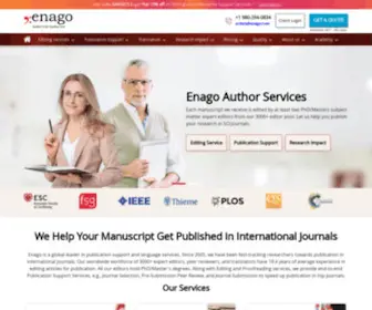 Enago.com(English Editing Services for Academics) Screenshot