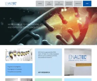 Enaltec.com(API Pharmaceutical Manufacturer & Supplier in India. Enaltec Labs) Screenshot