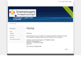 Enamelsupply.com(Supplier of Thompson Enamels) Screenshot